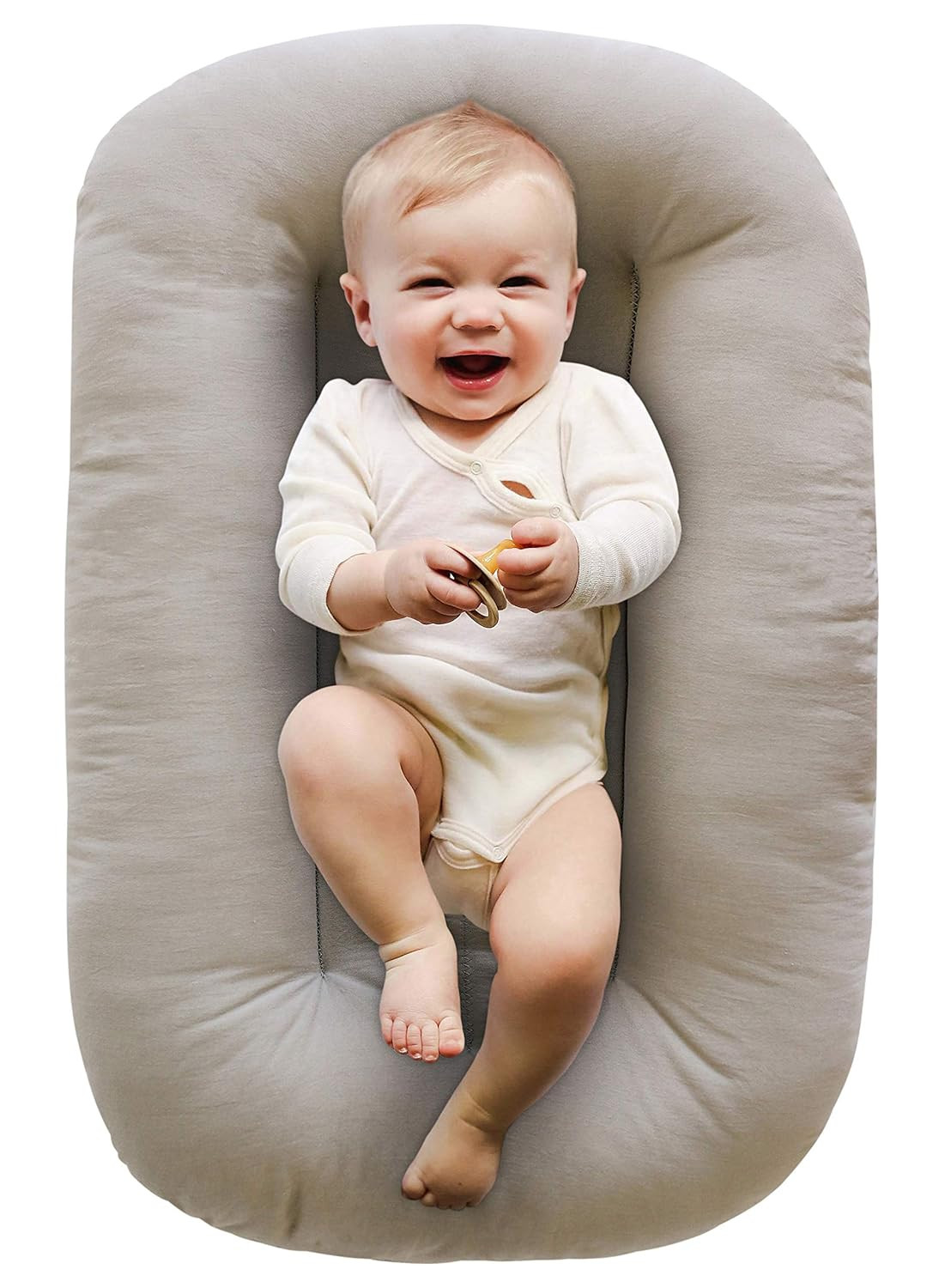 Snuggle Me Organic Bare | Baby Lounger & Infant Floor Seat | Newborn Essentials | Organic Cotton,... | Amazon (US)