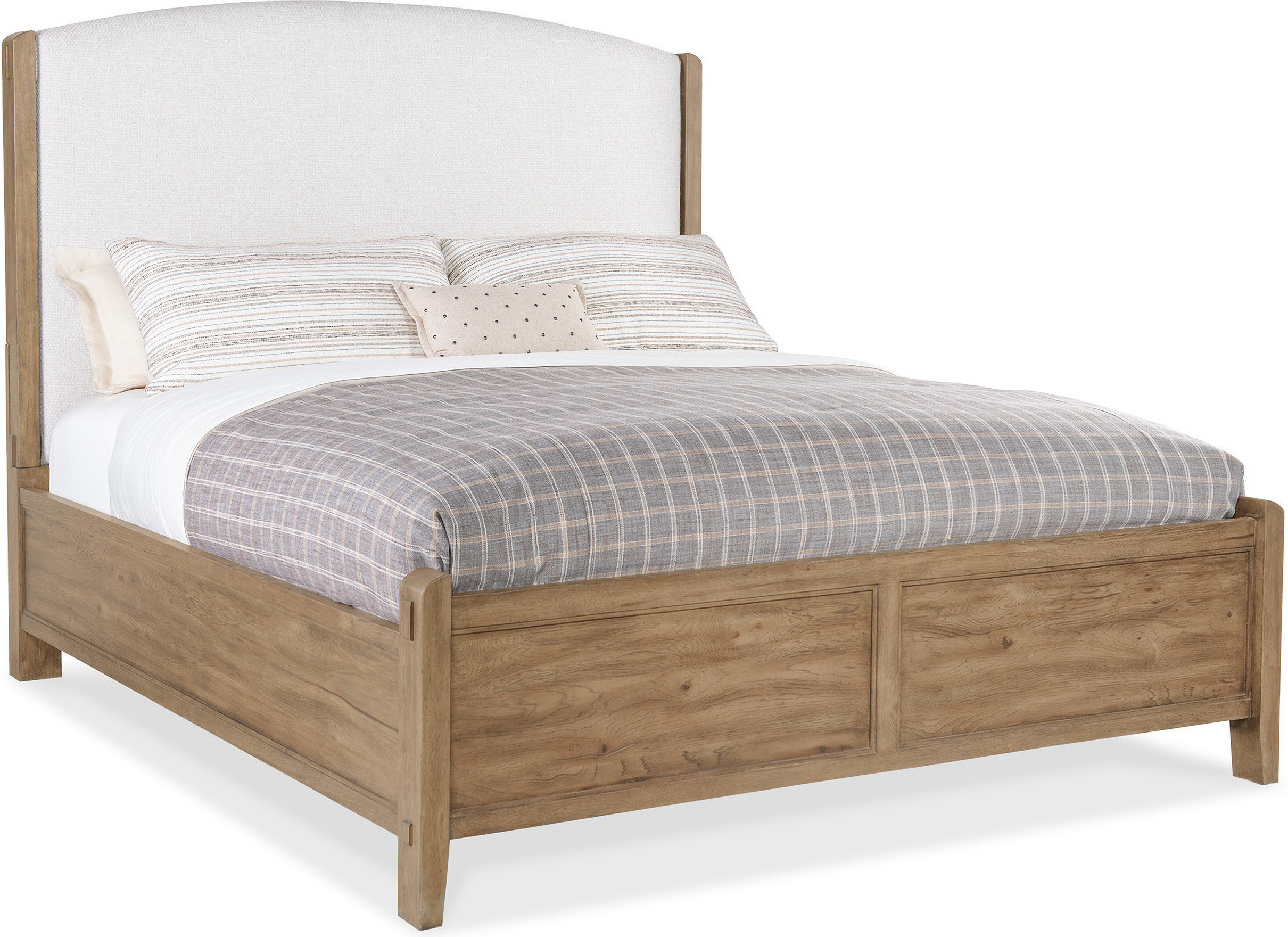 Vineyard Row King Upholstered Bed In Beige | 1stopbedrooms