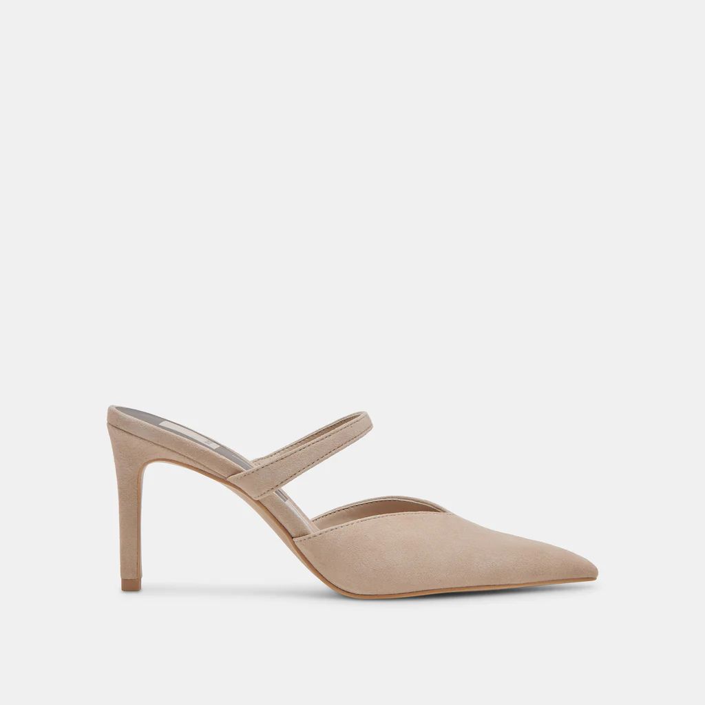 KANIKA HEELS TAUPE SUEDE | DolceVita.com