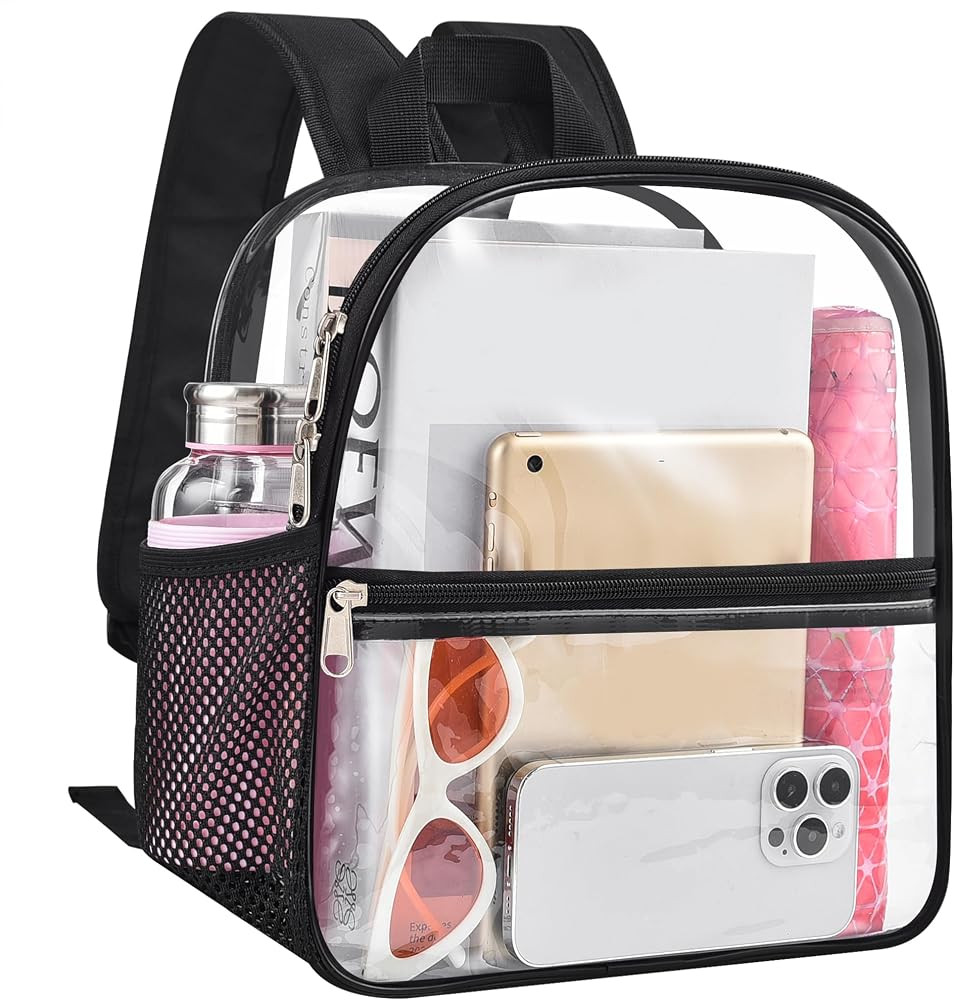 USPECLARE Clear Backpack for Stadium Approved 12\u00d76\u00d712 Transparent Bag | Amazon (US)