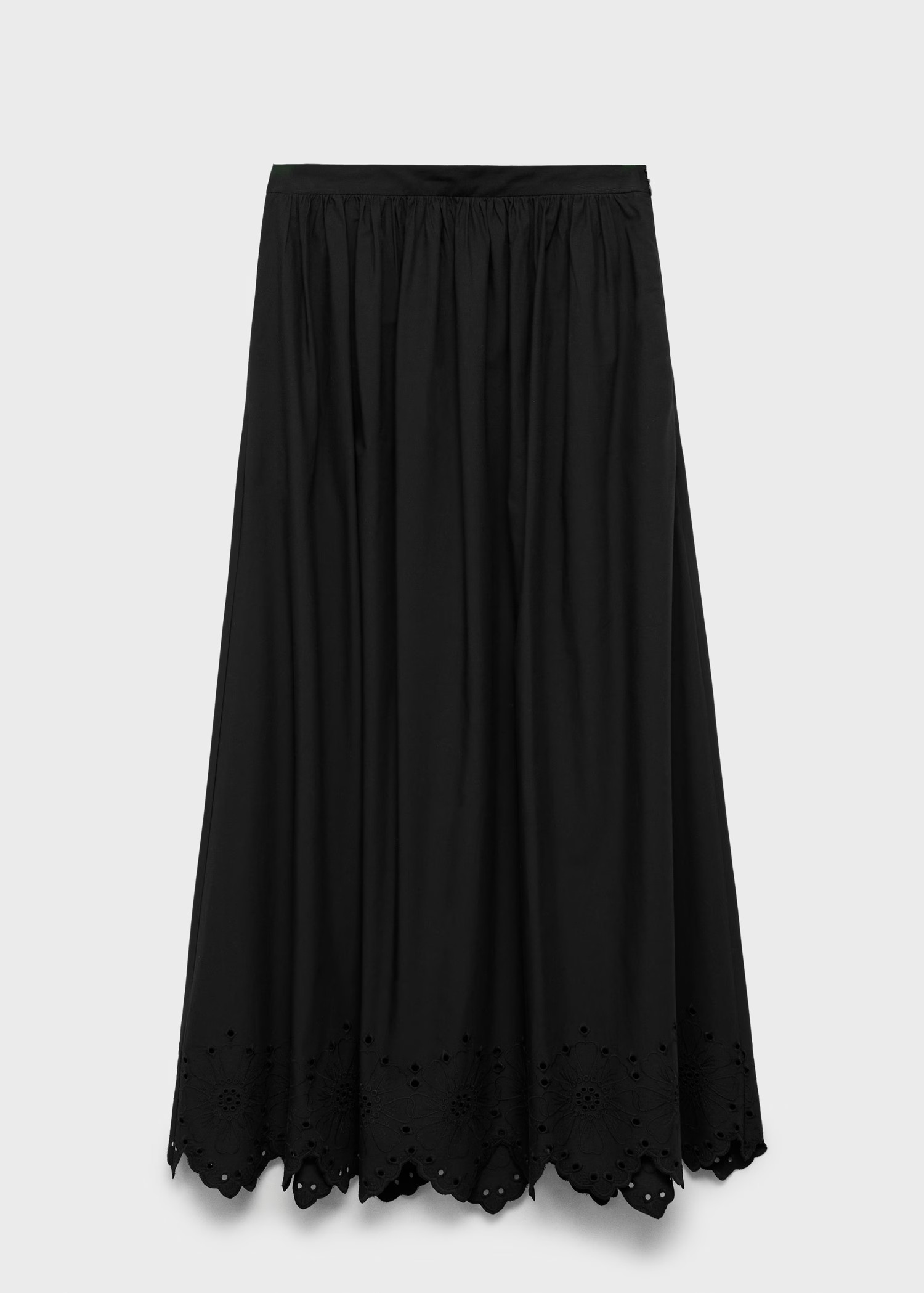 Cotton skirt with embroidered hem - Women | MANGO United Kingdom | MANGO (UK)
