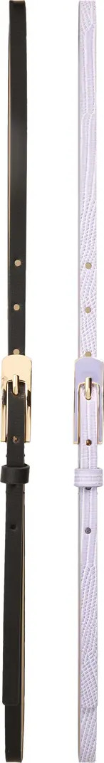 2-Pack Skinny Faux Leather Belts | Nordstrom