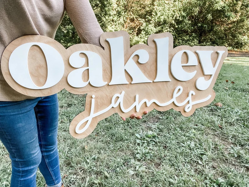 Large Wood Name Sign Nursery Name Sign Boho Nursery Sign  | Etsy | Etsy (US)