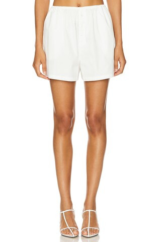 Lovers and Friends x Maggie MacDonald Mia Boxer Short in White from Revolve.com | Revolve Clothing (Global)