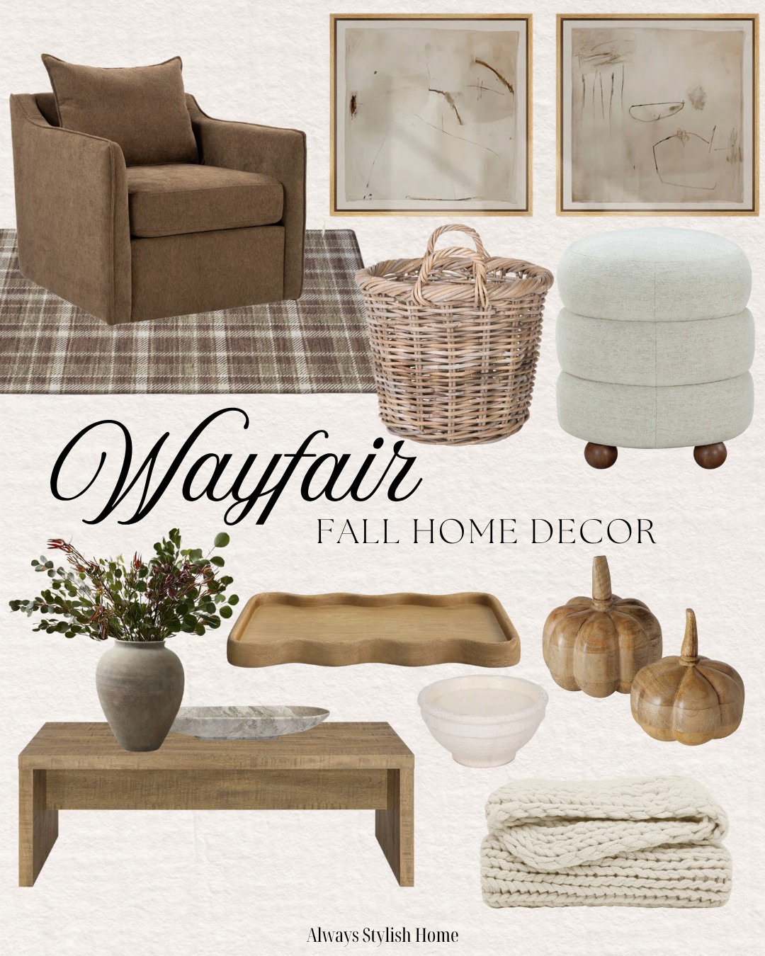 WAYFAIR Fall Decor | Fall Decor Finds, Wayfair fall decor, fall home decor, neutral fall decorating, cozy fall home, autumn decorating ideas, fall wreath, pumpkin decor, felt pumpkins, pumpkin pillows, rattan pumpkins, wicker details, wreath, fall florals, gold candlesticks, outdoor planters, lamp, wall art, rustic pumpkin decor, vintage fall decor, centerpiece ideas, decorative storage boxes, vintage landscape art, fall vase filler, wicker pumpkins, earth tone home decor, cozy autumn aesthetic, fall decorating inspiration

#LTKSeasonal#LTKHome 

 #LTKSeasonal #LTKHome