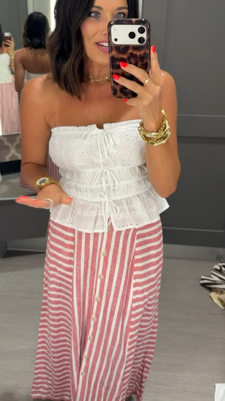 I wasn’t planning on trying this skirt on… and now I don’t want to take it off!

The fit is so flattering and the stripes feel perfect for summer, beach trips, and brunch.

Size XS
5’3 for reference

#targetfinds #targetstyle #summerfashion #pinkoutfit #targetfashion #ltkstyle