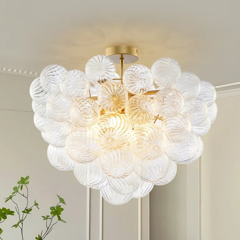 Longree Cluster Bubble Ball 6-Light Casual Chandelier, Gold Finish | Walmart (US)