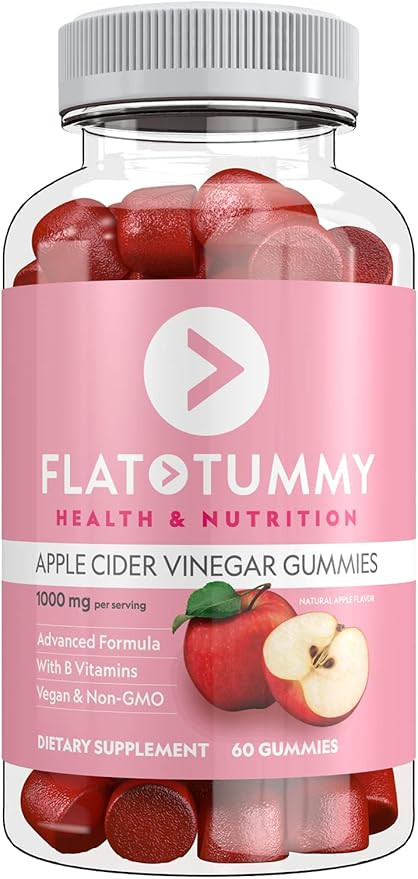 Flat Tummy Apple Cider Vinegar Gummies, 60 Count – Boost Energy, Detox, Support Gut Health & He... | Amazon (US)
