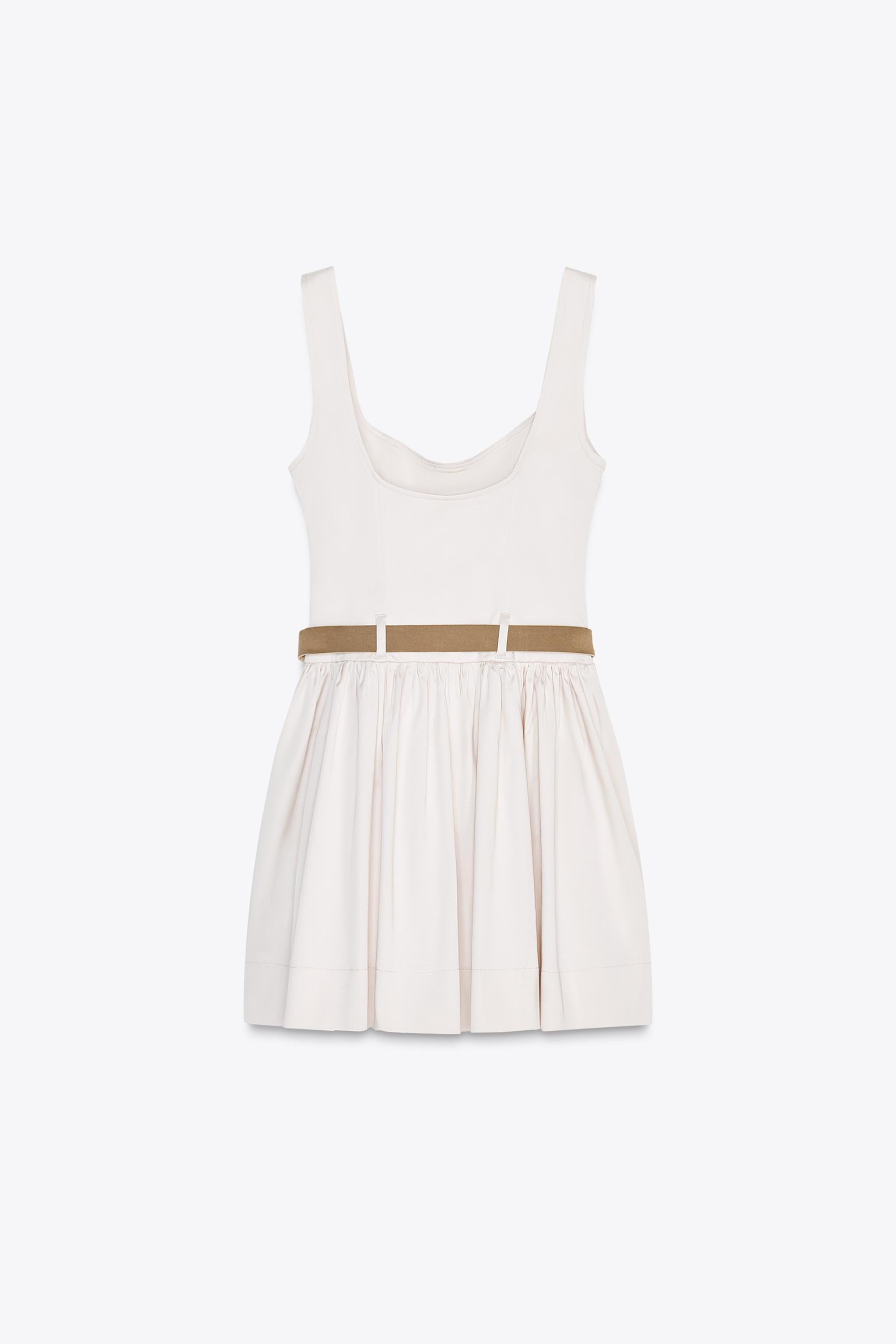 FITTED BELTED SHORT DRESS | Zara US