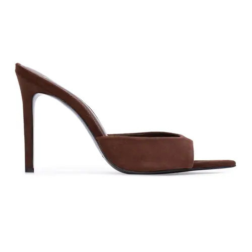BLACK SUEDE STUDIO Brea Suede Mule in Brownie Suede at Nordstrom, Size 38.5 Eu | Nordstrom