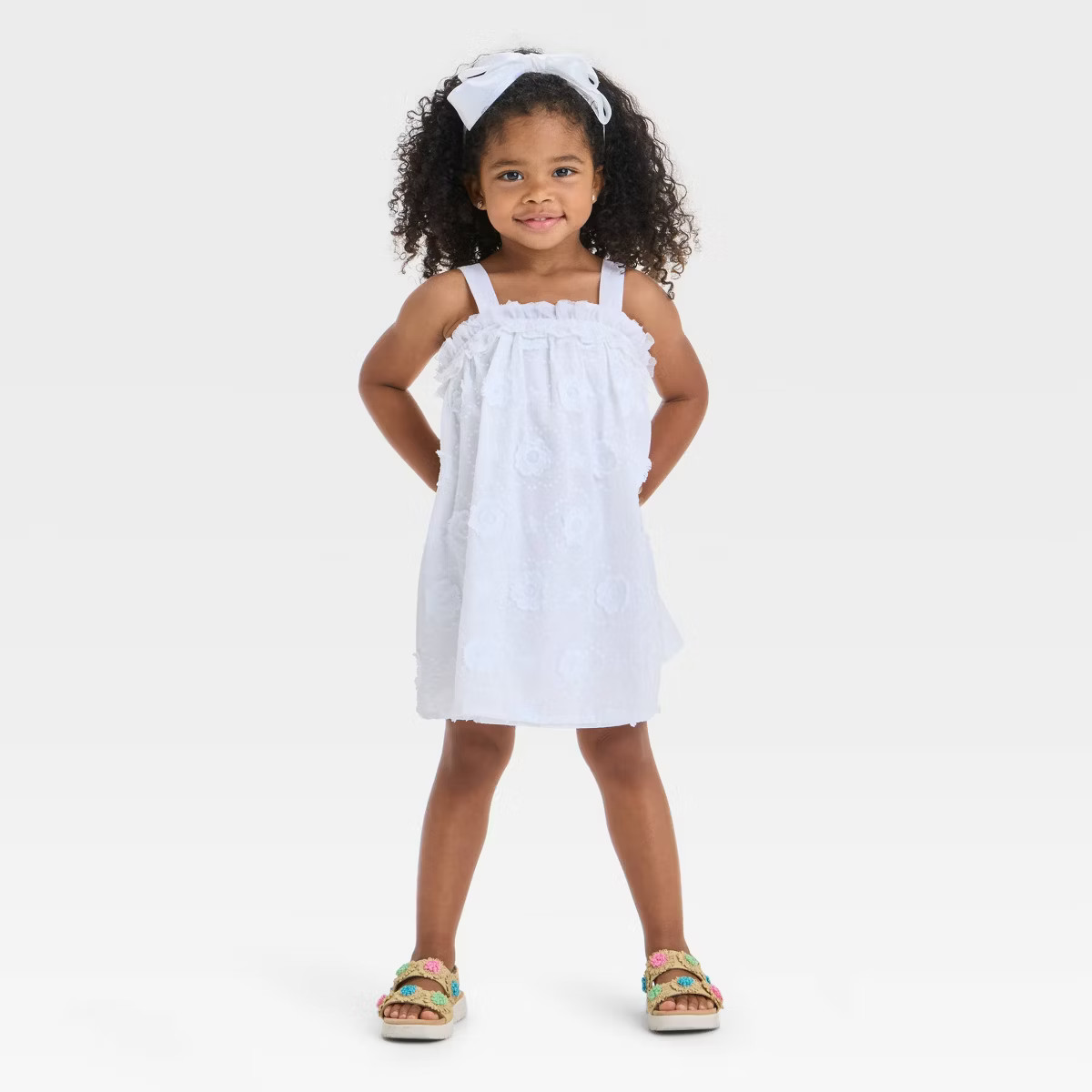 Toddler Girls' Floral Dress - Cat & Jack™ White | Target