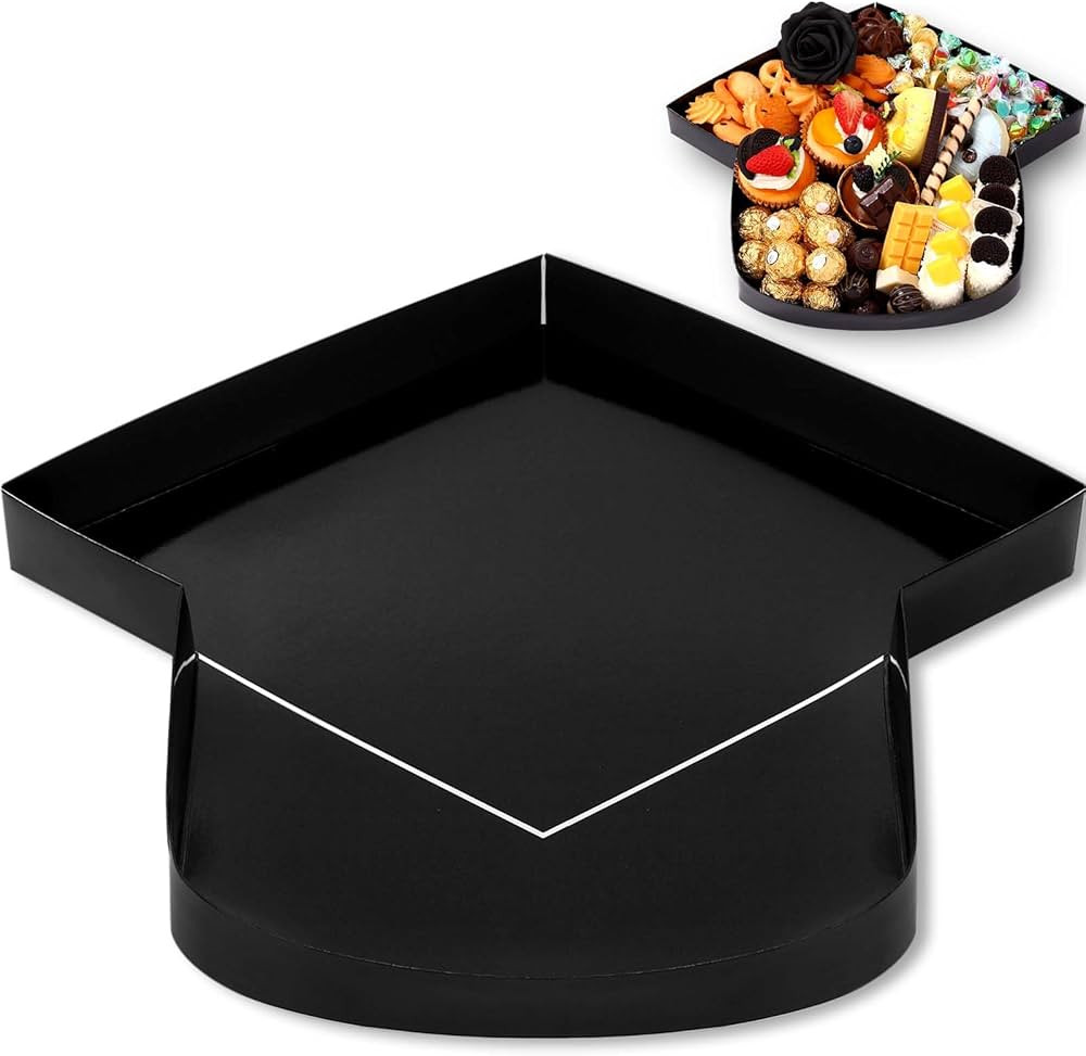13.7'' 2024 Fillable Grad Cap Cardboard Box for Charcuterie Graduation Fillable Paper Mache Candy... | Amazon (US)