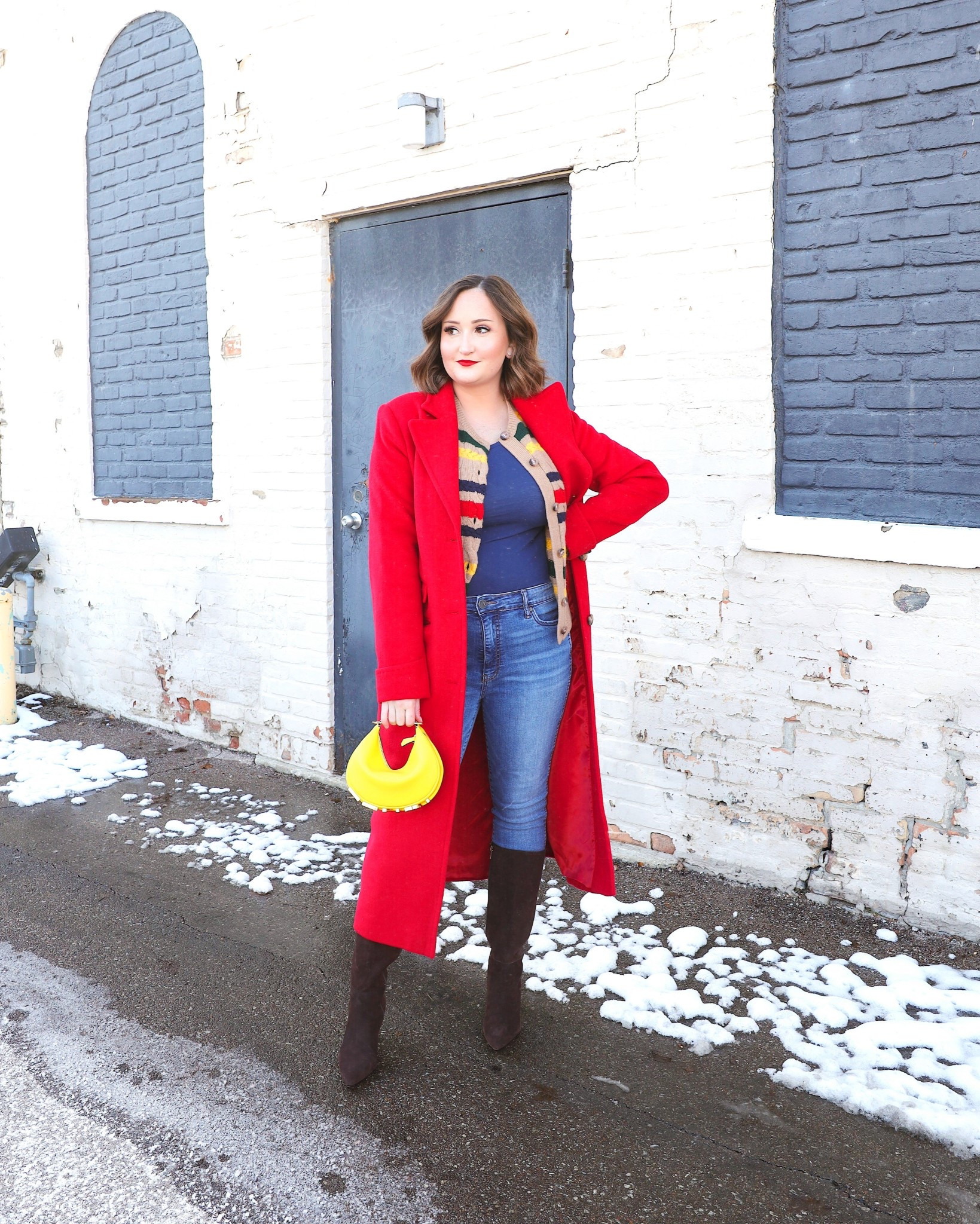 Colorful winter fashion, colorful style, polo Ralph Lauren, Lauren Ralph Lauren, Fendi, ag jeans, red coat 

#LTKSeasonal #LTKootd