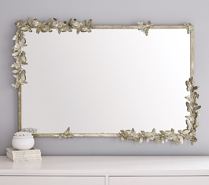 Monique Lhuillier Butterfly Rectangle Mirror (48"x 32") | Pottery Barn Kids