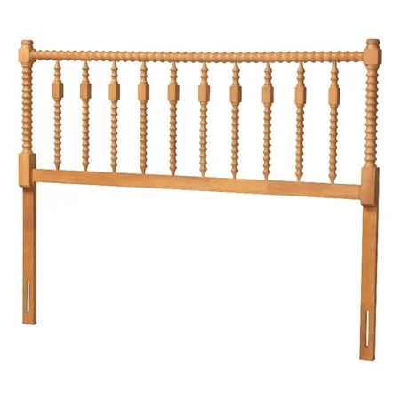 Baxton Studio Juliette Turned Spindle Headboard Wood Panel Queen Oak Brown | Walmart (US)
