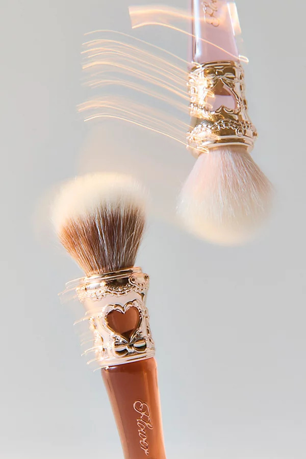 Flower Knows The Sweetie Bear Series Rounded Blush Brush in Strawberry Pink at Urban Outfitters | Urban Outfitters (US and RoW)