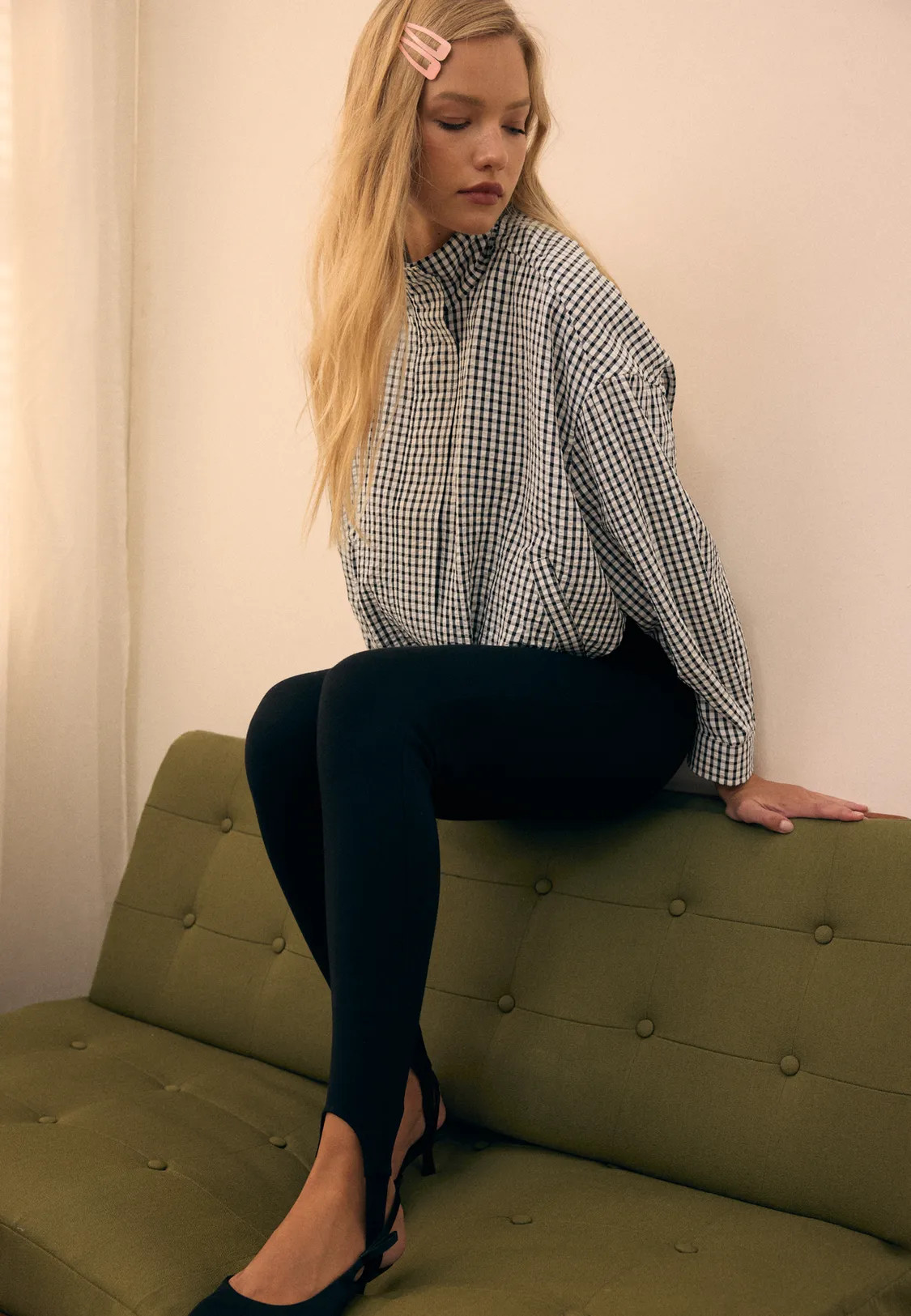 Oversize check print jacket | Stradivarius (UK)