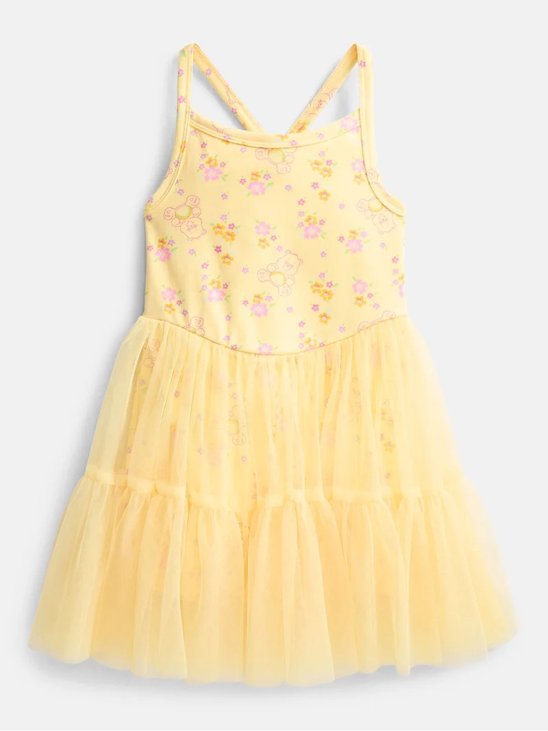 Care Bears Toddler Girls' Sleeveless Romper with Tulle Skirt, Sizes 12M-5T | Walmart (US)