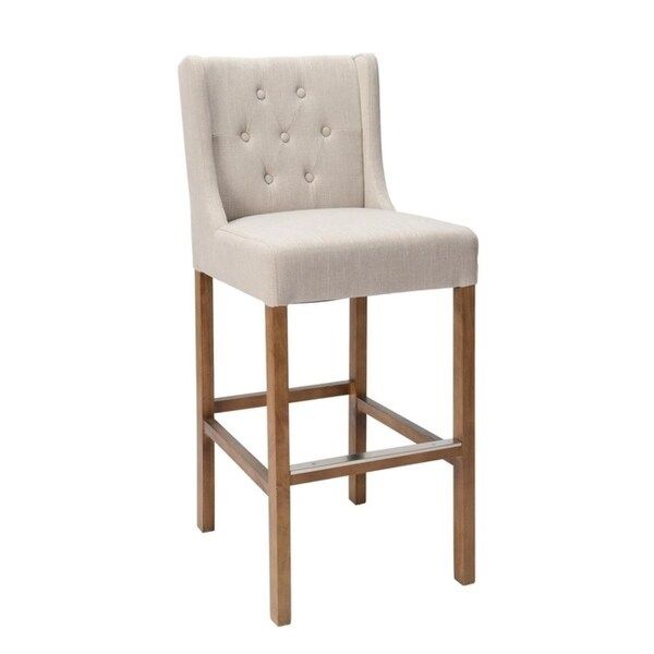 The Gray Barn Cedar Hollow Cream Tufted Upholstered 30-inch Barstool | Bed Bath & Beyond