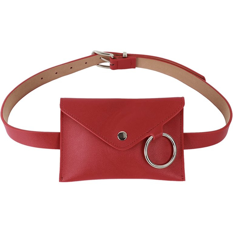 QWZQDZGRQWZNDZGR Women Girls Removable Belt Fanny Pack Cute Ring Mini Envelope Waist Bag PU Leath... | Walmart (US)