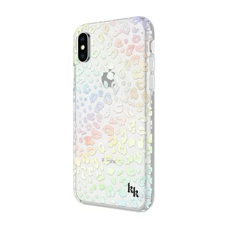 KENDALL + KYLIE Protective Printed Case for iPhone X - Holographic Foil Leopard/Clear | Walmart (US)