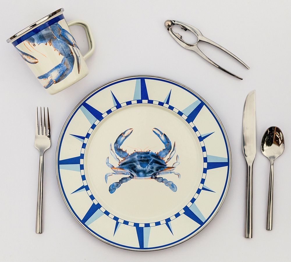 Golden Rabbit Blue Crab Enamel Collection | Pottery Barn (US)