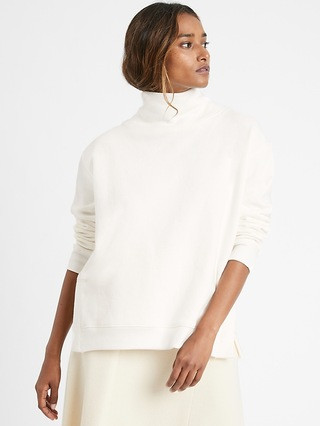 French Terry Funnel-Neck Sweatshirt | Banana Republic (US)