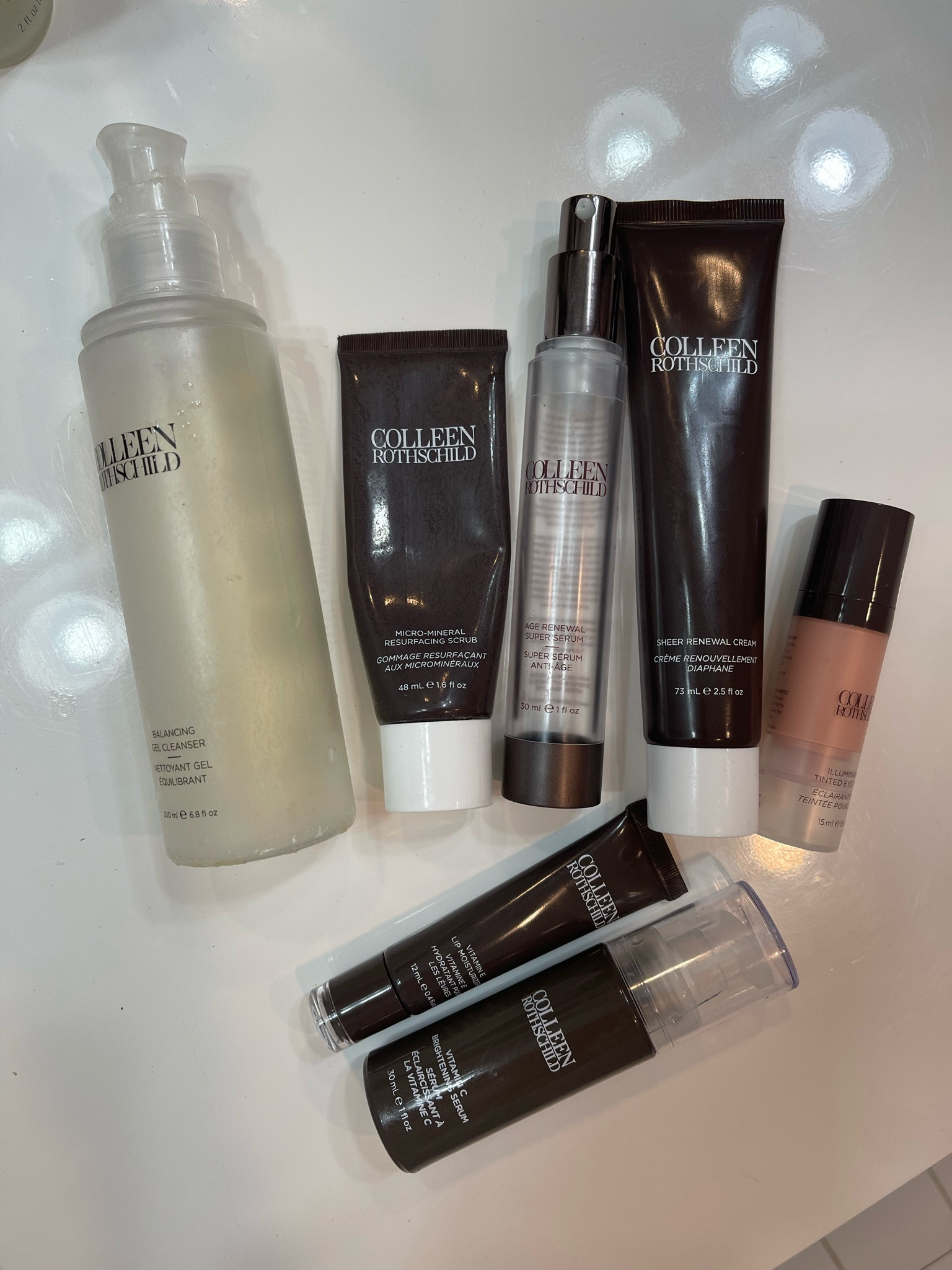 My Colleen Rothschild morning skincare routine.
Serums and moisturizers and cleansers.

Beauty, mature skin, skincare, highlighter, lip mask, bum bum cream, blush, gift sets, cream eye shadow, cream blush, lip gloss, lipstick, hand cream, sunscreen, makeup erasers, perfume, beauty blender, lipstick, lip set, Haircare

#LTKbeauty #LTKover40 #LTKfindsunder100