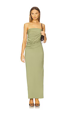 SNDYS Bonni Maxi Dress in Vintage Khaki from Revolve.com | Revolve Clothing (Global)