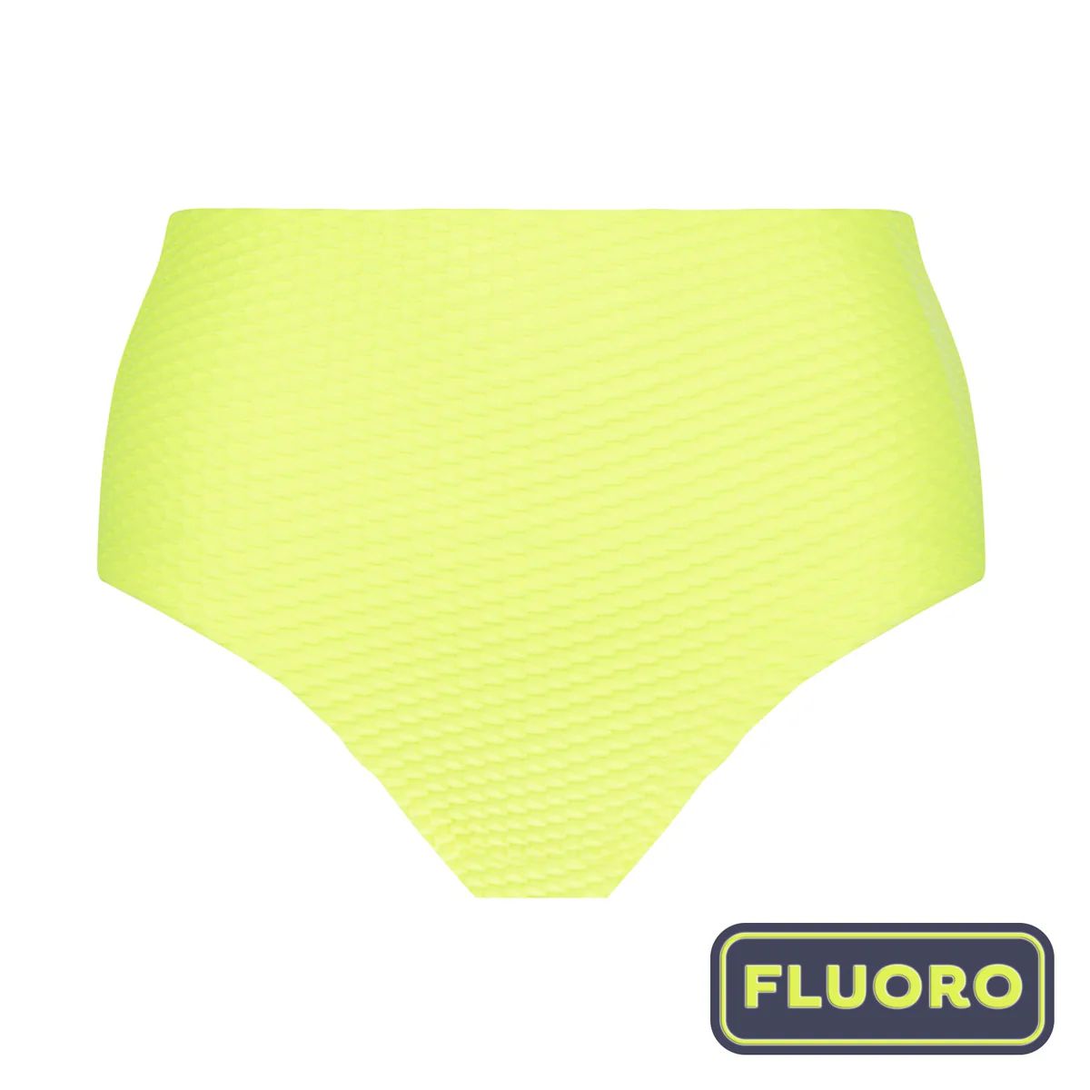 Sadie Bikini Bottom - Fluorescent Yellow Waffle | Infamous Swim
