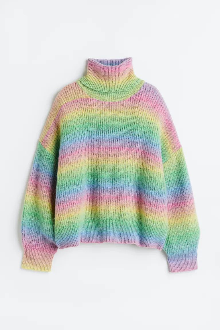 Rib-knit polo-neck jumper | H&M (DE, AT, CH, NL, FI)