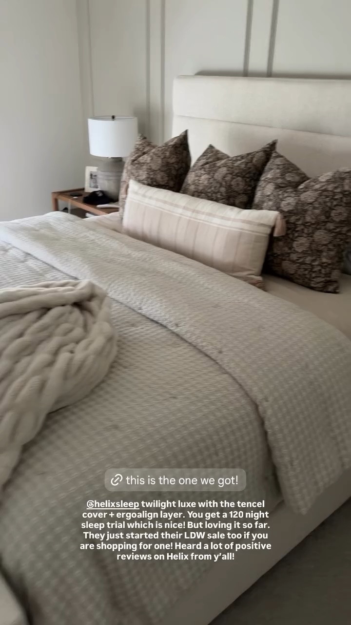 We have the twilight luxe with the tencel cover + ergoalign layer. You get a 120 night sleep trial which is nice! But loving it so far. They just started their LDW sale too if you are shopping for one! Heard a lot of positive reviews on Helix from y’all!

Comforter color: mist/cream/oak 
Bed blanket: oak 
Sheets:

#LTKHome #LTKSaleAlert #LTKselfcare