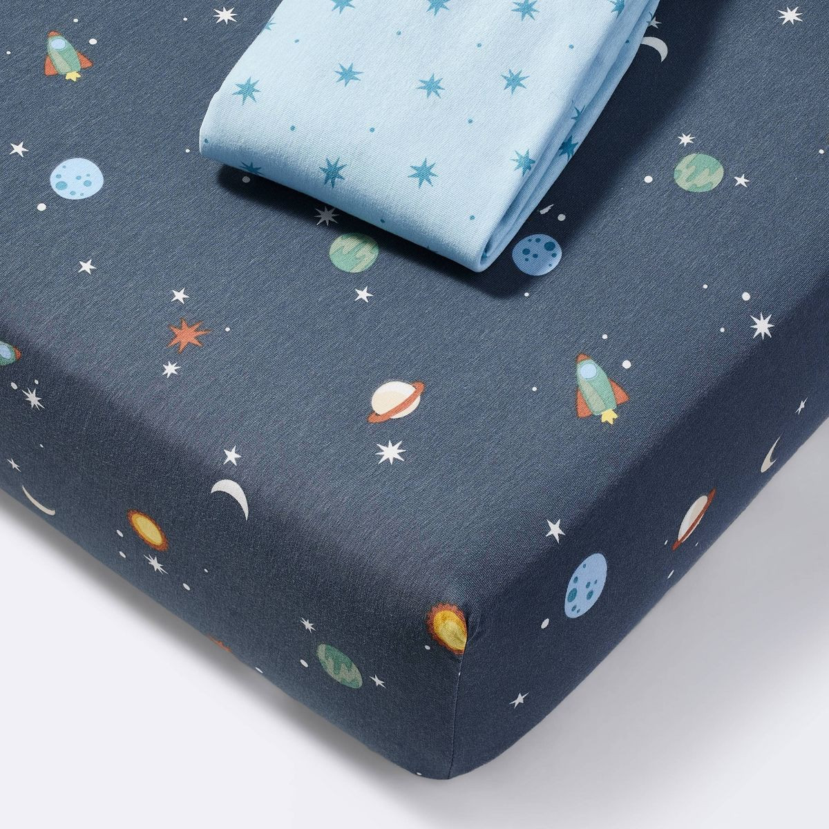 Fitted Jersey Crib Sheet - Space - 2pk - Cloud Island™ | Target