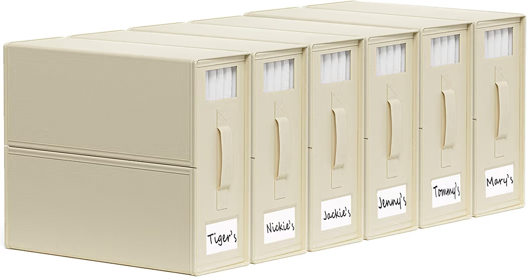 SheetCube Bed Sheet Organizers and Storage 6 Pack, Foldable Linen Closet Organizer with Window an... | Amazon (US)