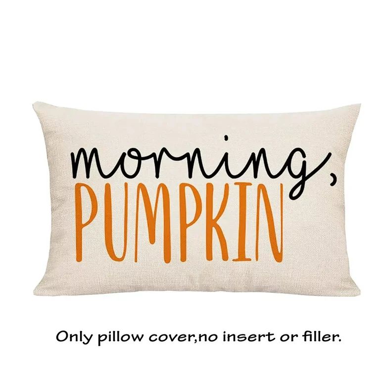 Fall Decor Pillow Cover Fall Outdoor Pillow Cover Morning Pumpkin Pillow Cover Fall Pumpkin Pillo... | Walmart (US)