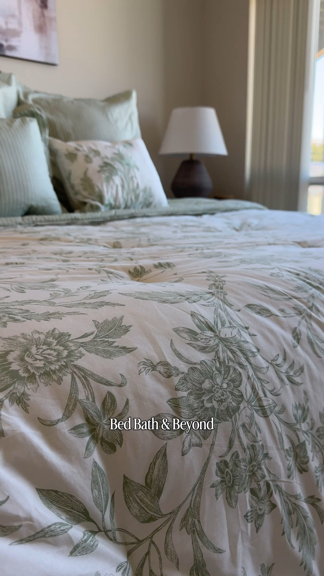 Summer bedding refresh with Bed, Bath and Beyond! I found this gorgeous light green floral bedding set and it matches our bedroom perfectly!

It’s a 7 piece set with a comforter, pillowcases, and decorative pillows!


Modern bedroom, bedding set, bedding inspiration, bedroom decor, new bedding, home refresh￼

#LTKSeasonal #LTKHome #LTKSaleAlert