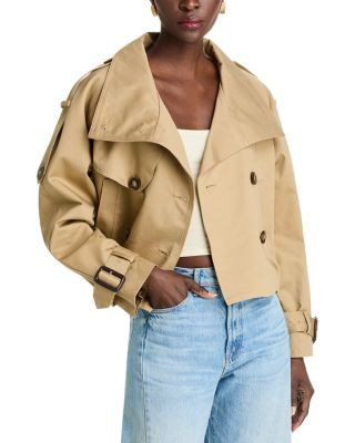 AQUA Crop Trench Coat - Exclusive | Bloomingdale's Women | Bloomingdale's (US)