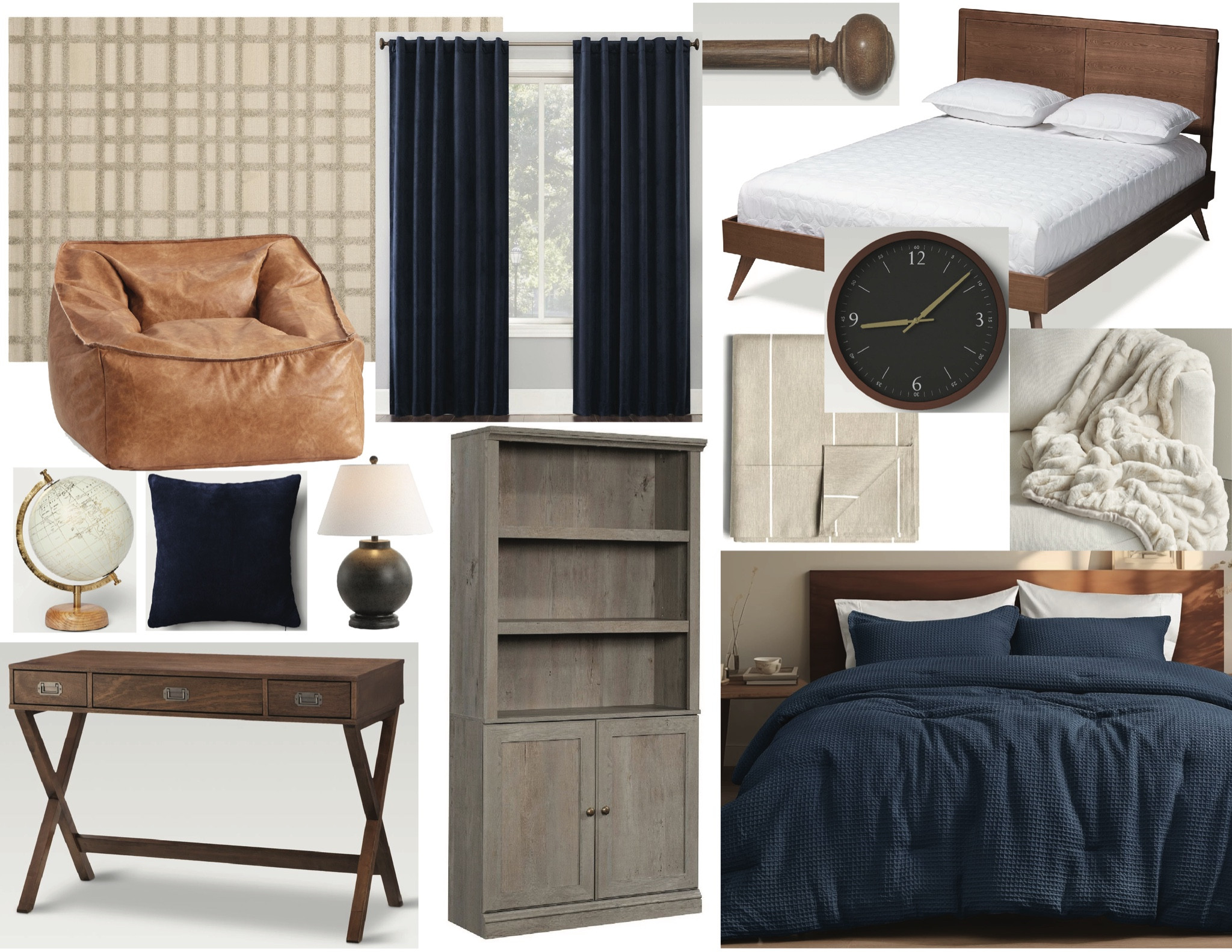 Boy Room Makeover - Old World Charm, using navy, warm grays and beige.

#LTKStyleTip #LTKHome #LTKKids
