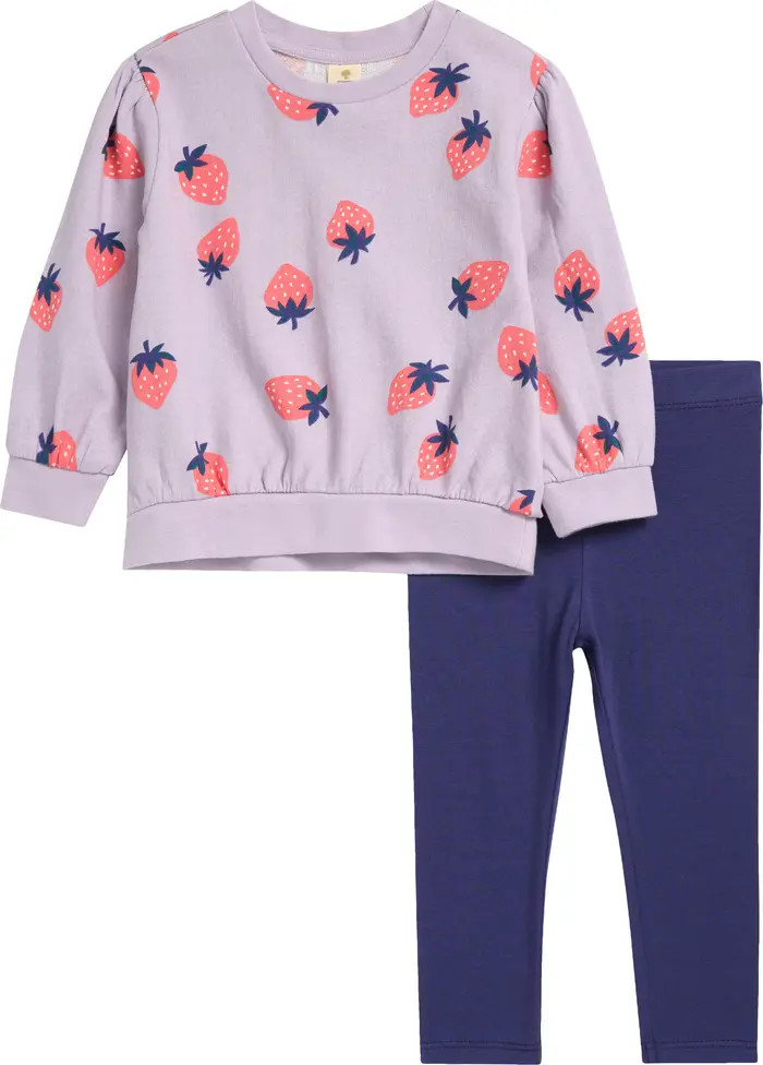 Kids' Relaxed Fit Crewneck Sweatshirt & Leggings Set | Nordstrom