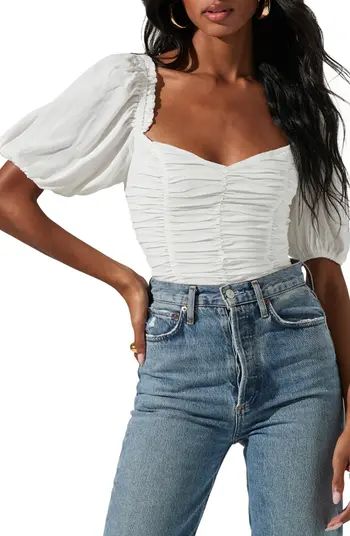 Ruched Puff Sleeve Top | Nordstrom