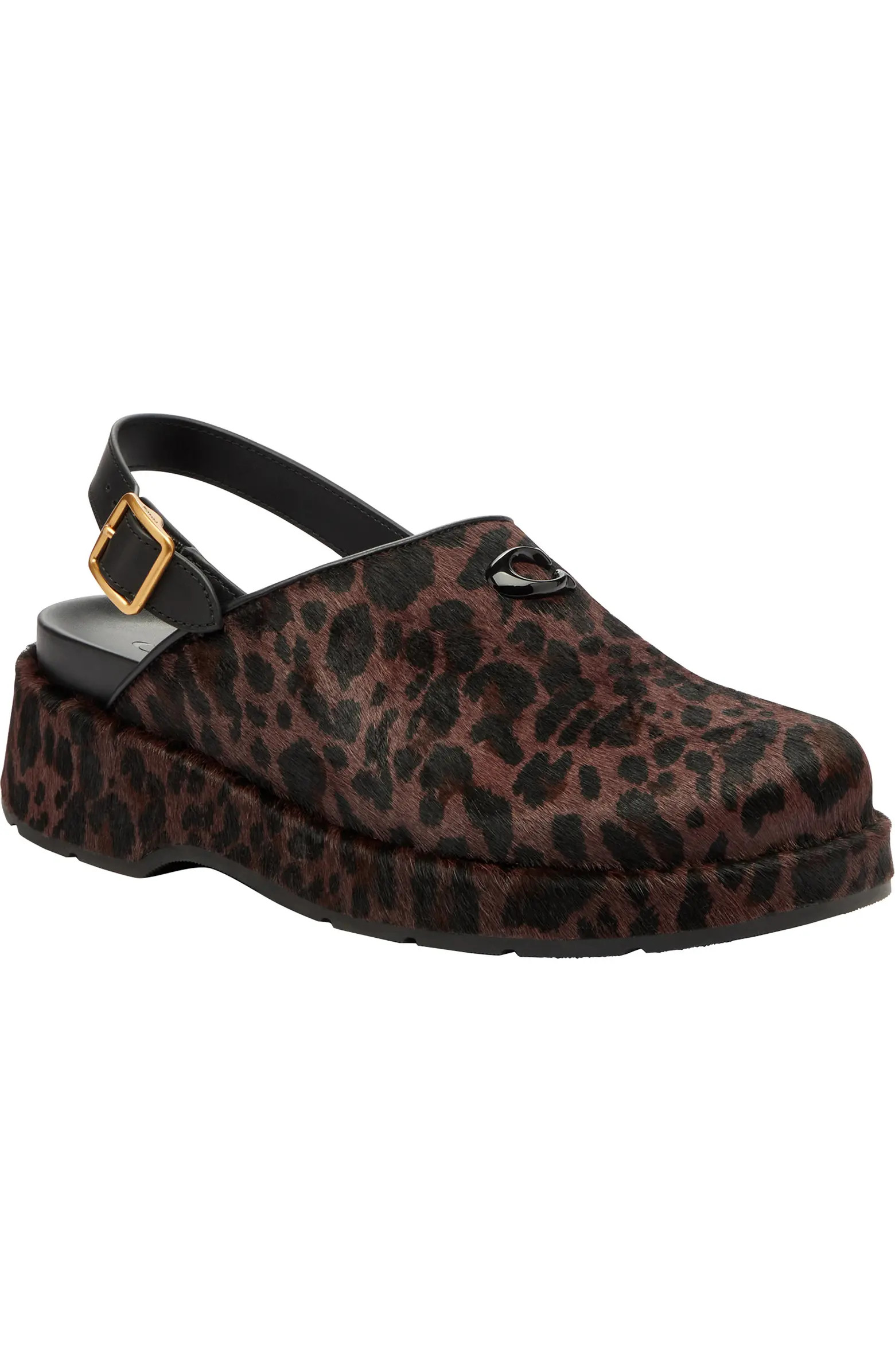 Sculpted C Genuine Calf Hair Slingback Platform Clog (Women) | Nordstrom