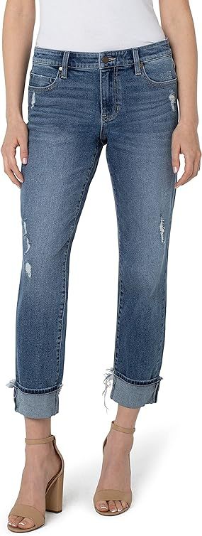 Liverpool Women's Marley Girlfriend Cuffed Jeans | Amazon (US)