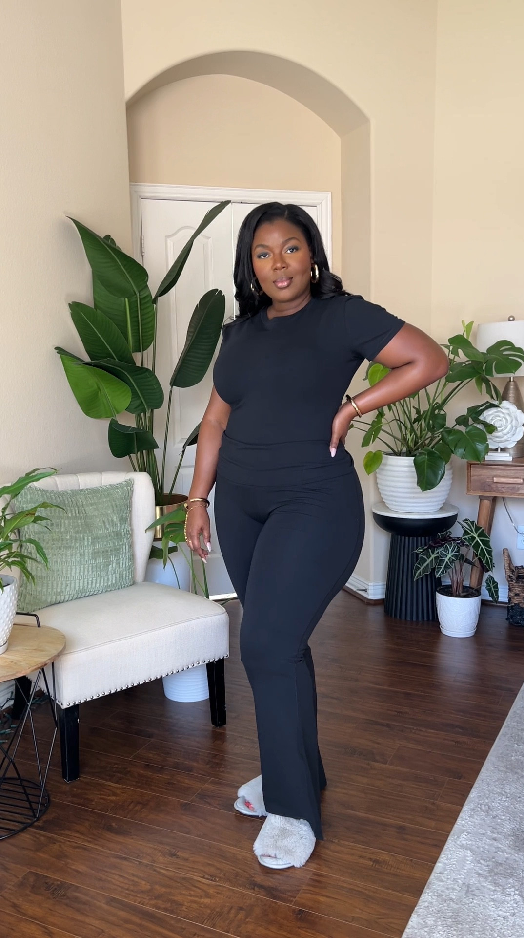 This Amazon lounge set is giving all the comfort vibes! Stretchy, not see-through, and perfect for everything from relaxing at home to running errands. You can  dress it up for a laid back casual look. I’m in a size XL and loving the fit! #AmazonFinds #CozyAndCute
#LTKplussize 

#LTKVideo #LTKSaleAlert #LTKMidsize
