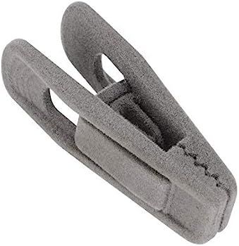 Tinfol Gray Velvet Hangers Clips Pack of 24, Pants Hangers Velvet Clips, Strong Finger Flocked Cl... | Amazon (US)