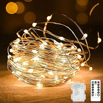 Fairy Lights Battery Operated, Liyade String Lights 79ft 240 LED with 8 Modes, Christmas Lights W... | Amazon (US)