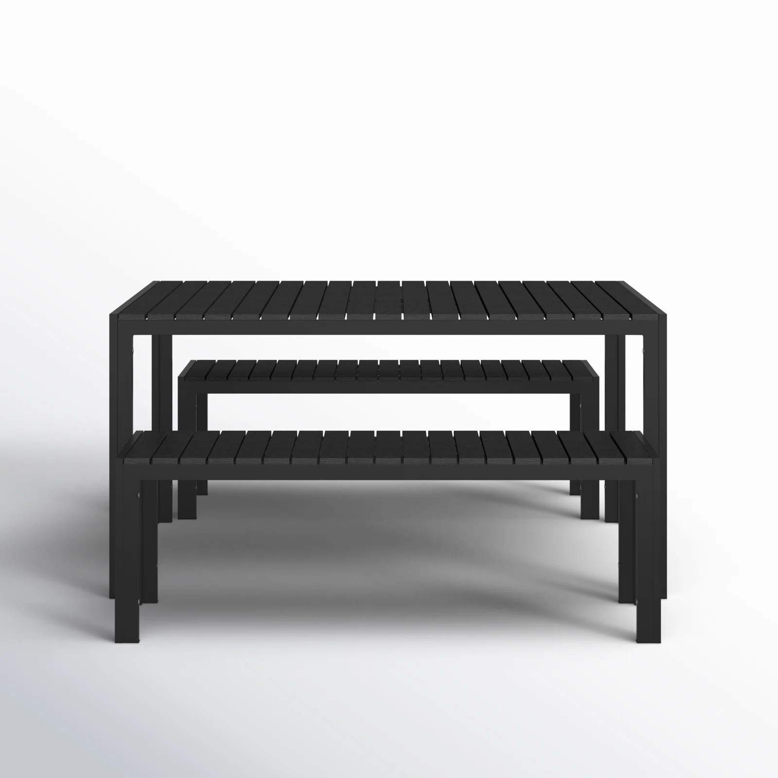 Joel 6 - Person Metal Patio Dining Set with Rectangular Table | Wayfair North America