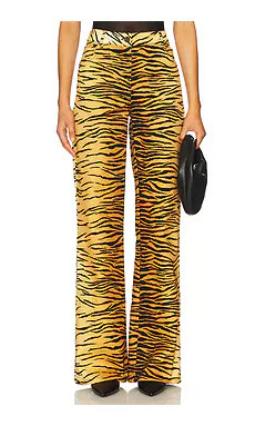 Moschino Jeans Tiger Stripes Trousers in Multi Brown from Revolve.com | Revolve Clothing (Global)