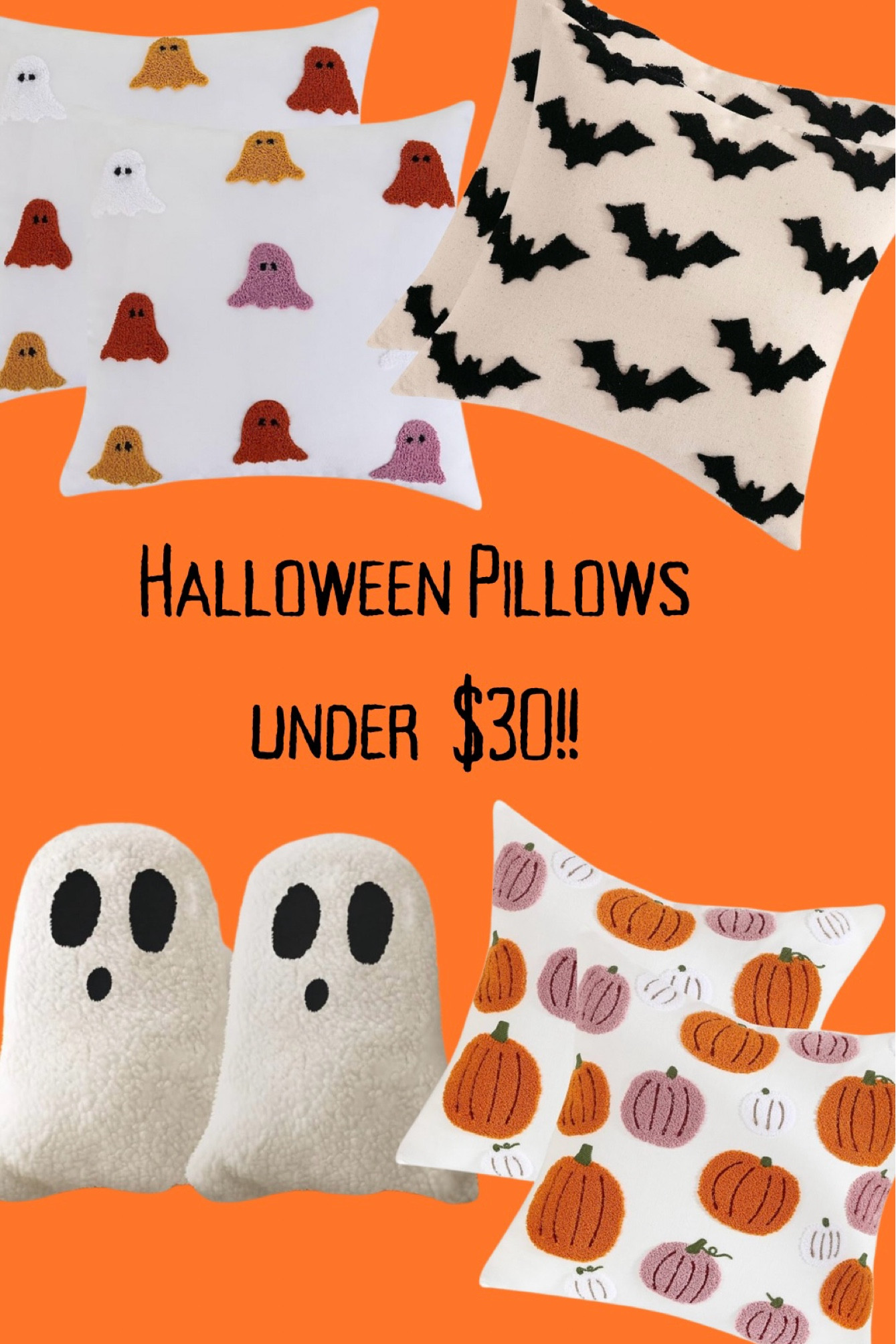 Cute pink and orange Halloween pillows😍

#LTKHome #LTKFindsUnder100 #LTKSeasonal