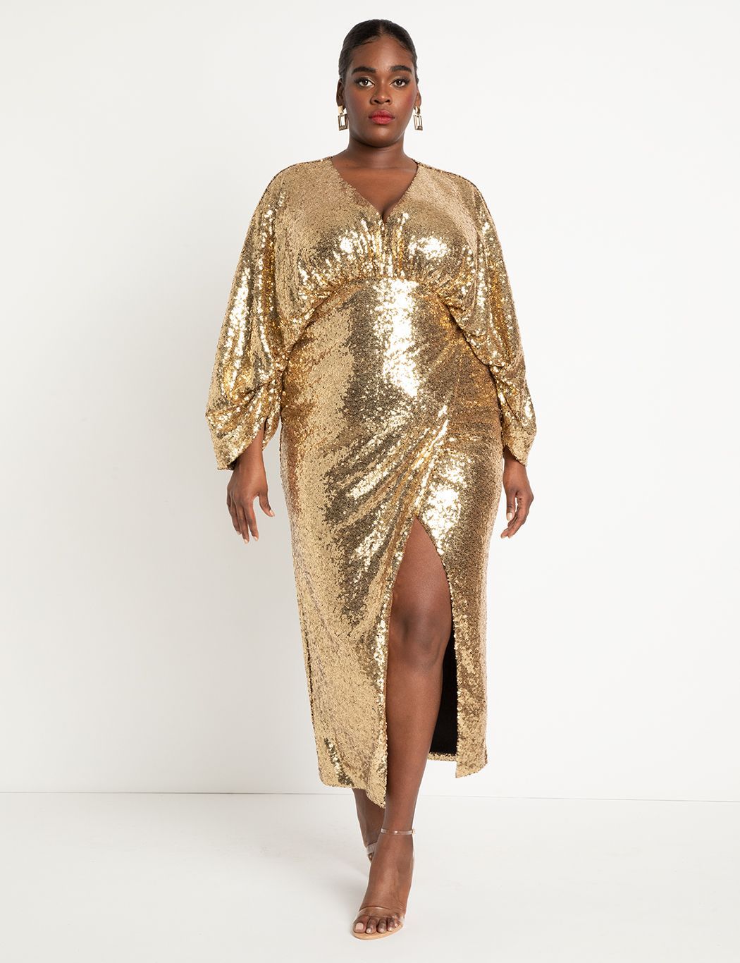 Dolman Sleeve Sequin Dress | Eloquii