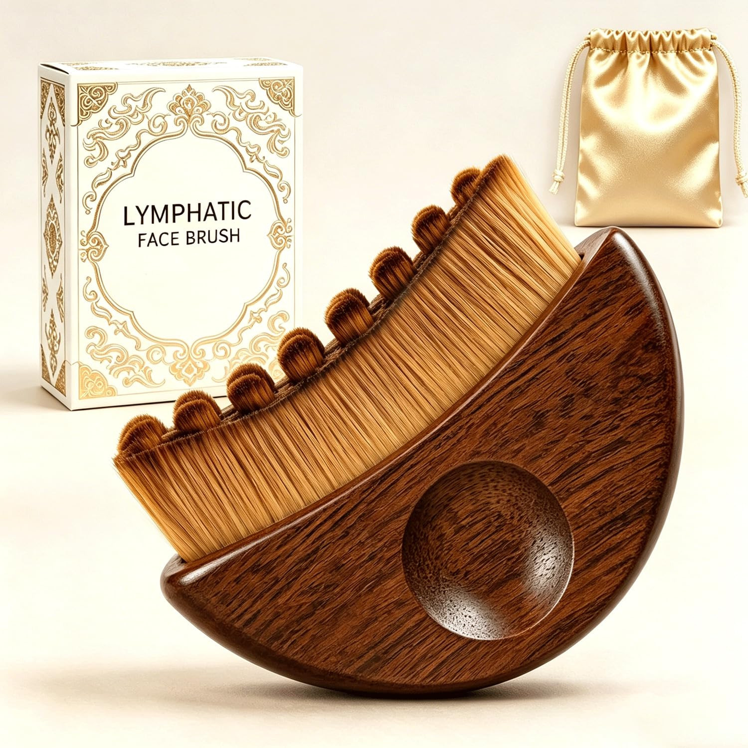 Lymphatic Contour Face Brush - Wooden Dry Face Brush for Lymphatic Drainage | Amazon (US)